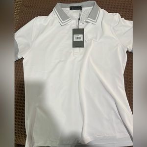 NWT G/FORE ladies women golf polo white grey
SNO shirt